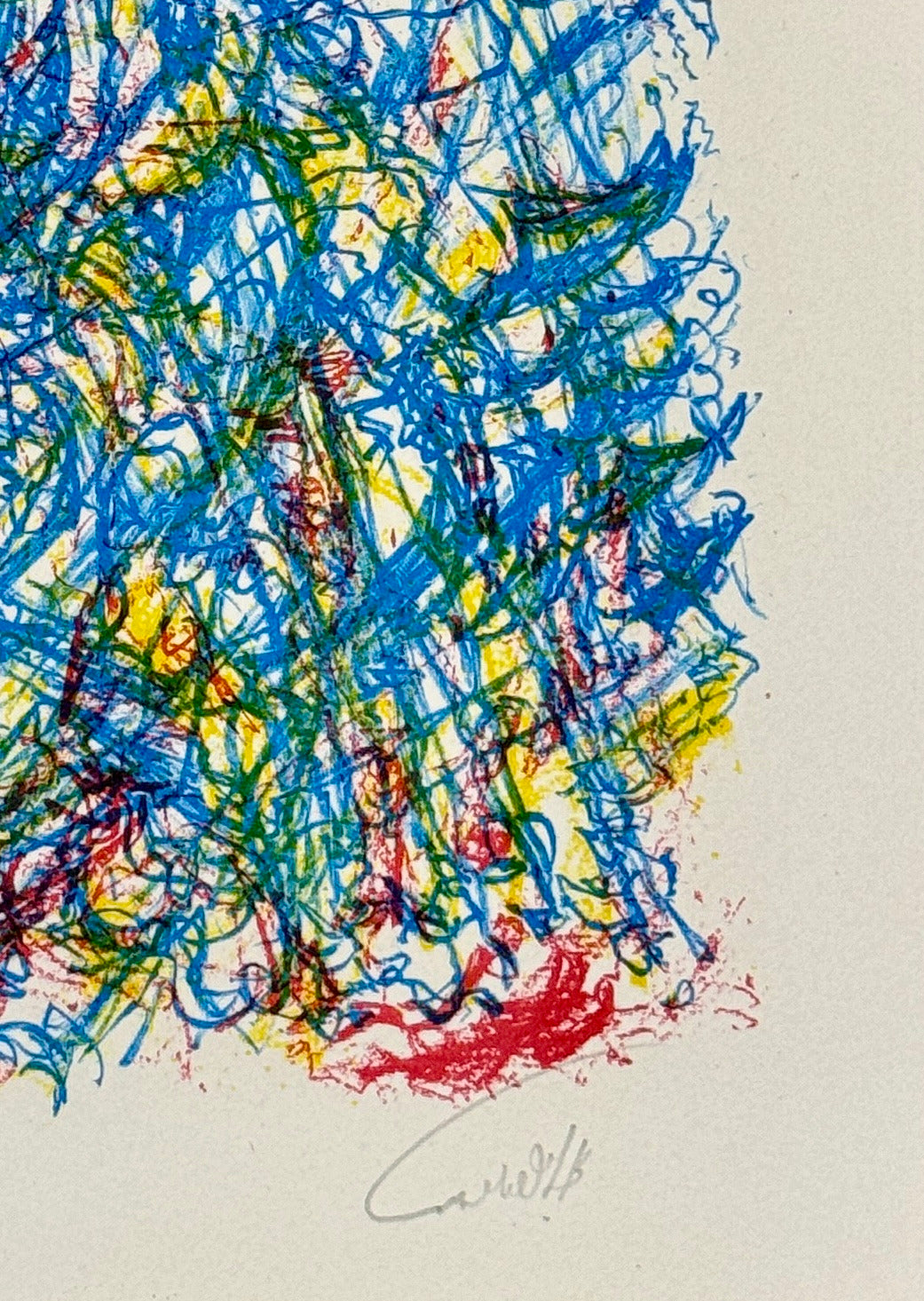 חתימת האמן אפרים ליפשיץ בעיפרון