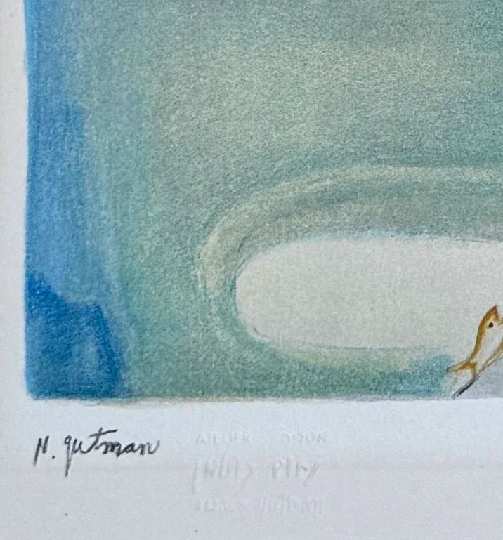 נחום גוטמן ליטוגרפיה ממוספרת - נחום גוטמן, "על שפת הכנרת" - FirstGallery - פירסט גלרי
