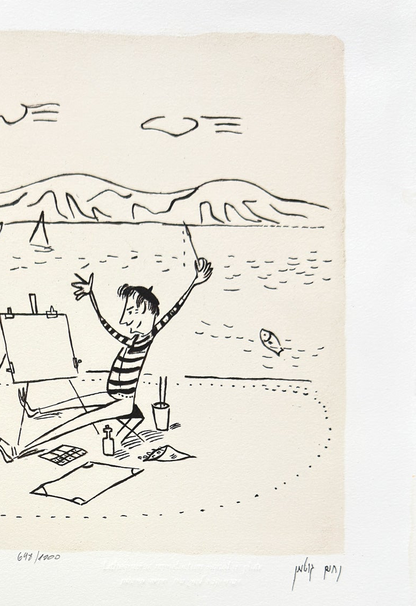 נחום גוטמן - ״הצייר״ ליטוגרפיה חתומה וממוספרת במהדורה מוגבלת