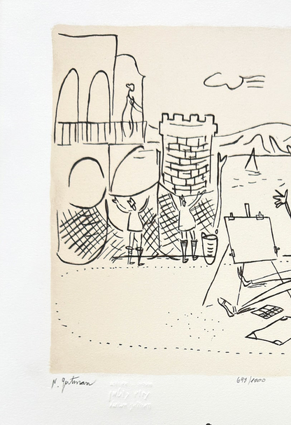 נחום גוטמן - ״הצייר״ ליטוגרפיה חתומה וממוספרת במהדורה מוגבלת