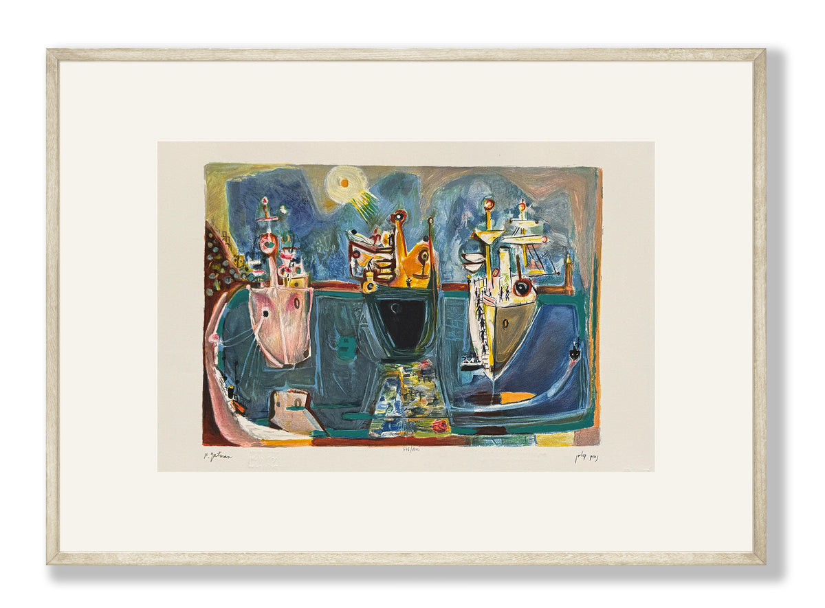 נחום גוטמן אוניות בנמל | הדמיית מסגור להמחשה בלבד | פירסט גלרי