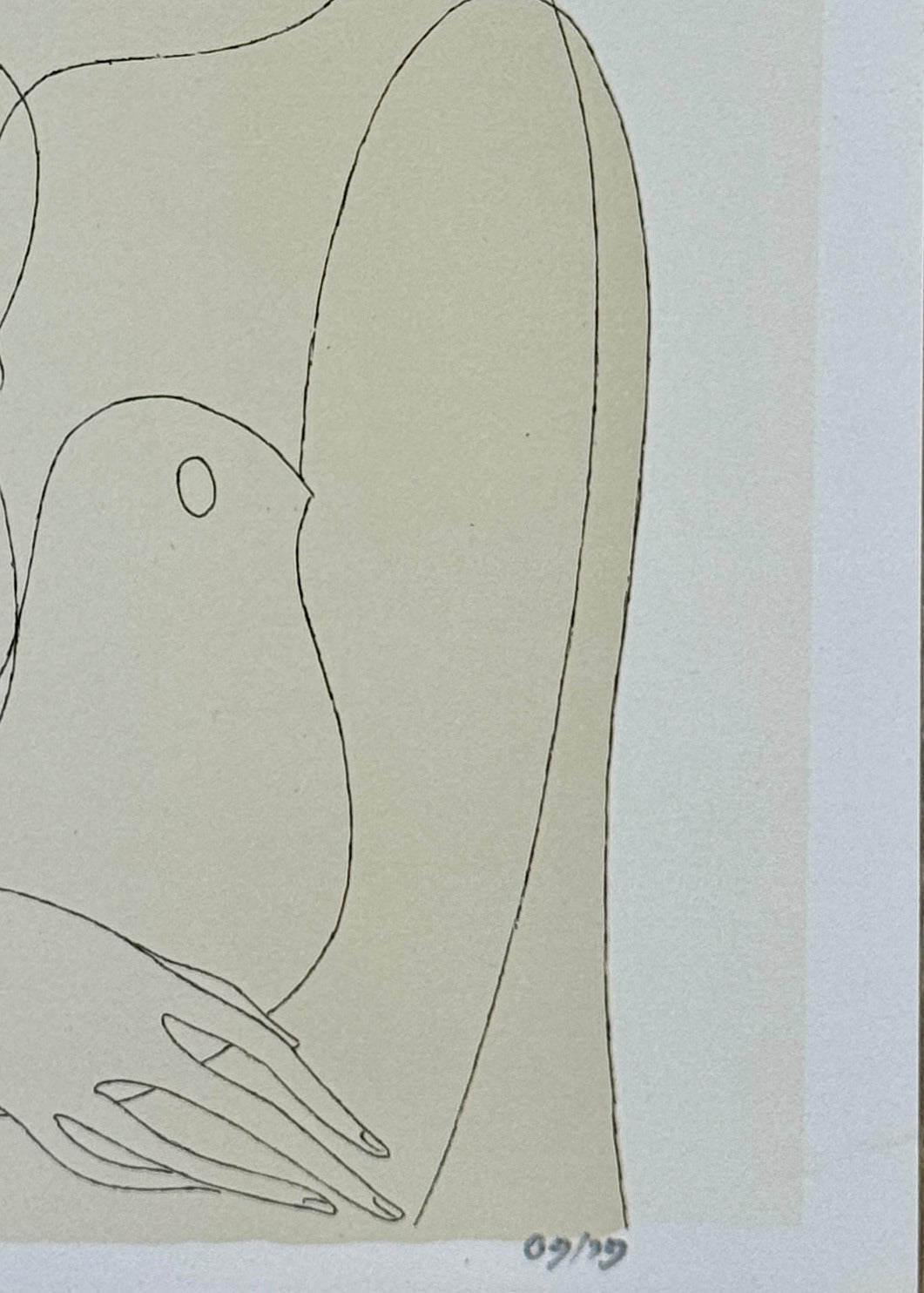 חתימת האמן משה פרופס בעיפרון