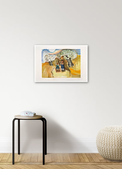 נחום גוטמן תחת עצי הזית | הדמיה בעיצוב פנים, להמחשה בלבד | פירסט גלרי