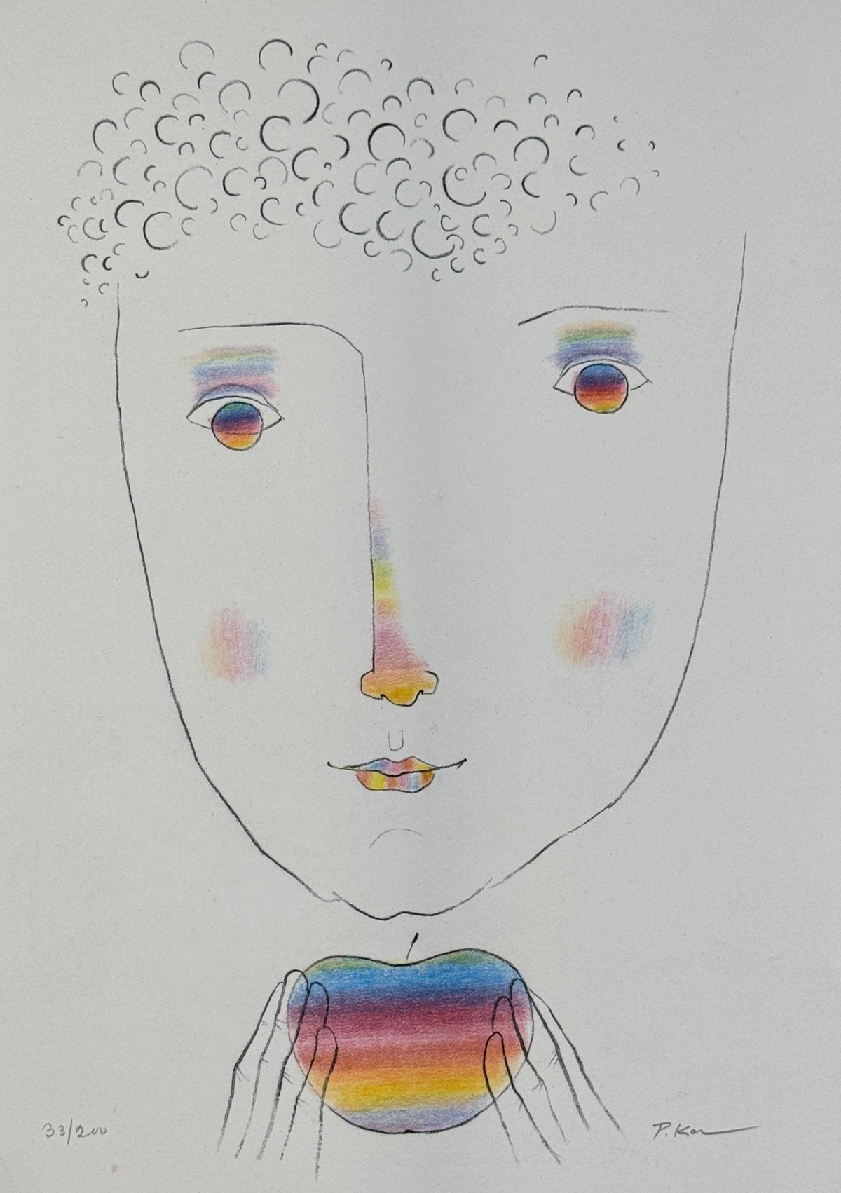 ליטוגרפיה של פאול קור, חתום.