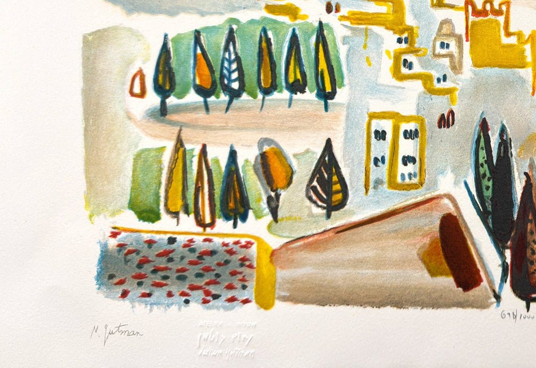 נחום גוטמן נחום גוטמן - ״ירושלים״ ליטוגרפיה חתומה בפלטה וממוספרת - FirstGallery - פירסט גלרי
