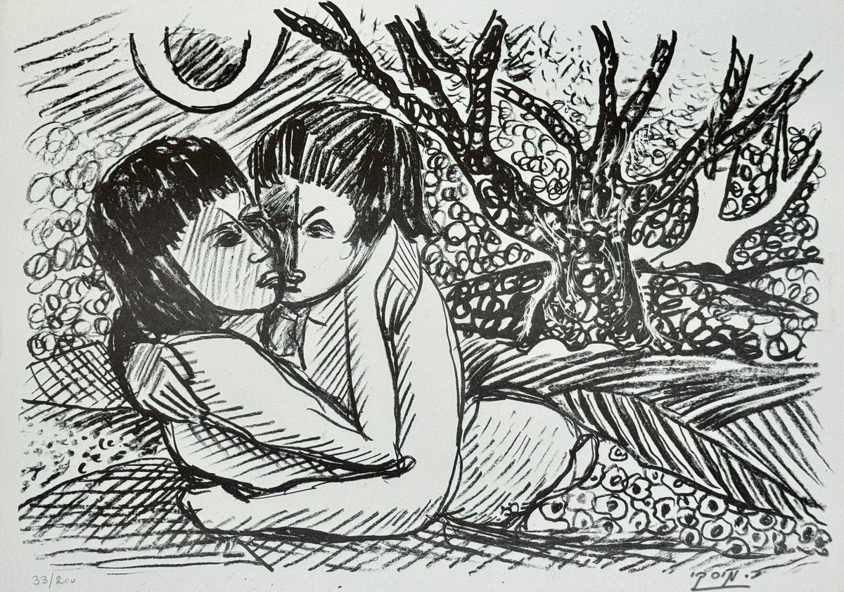 ליטוגרפיה של ראובן מיסקי, חתום.