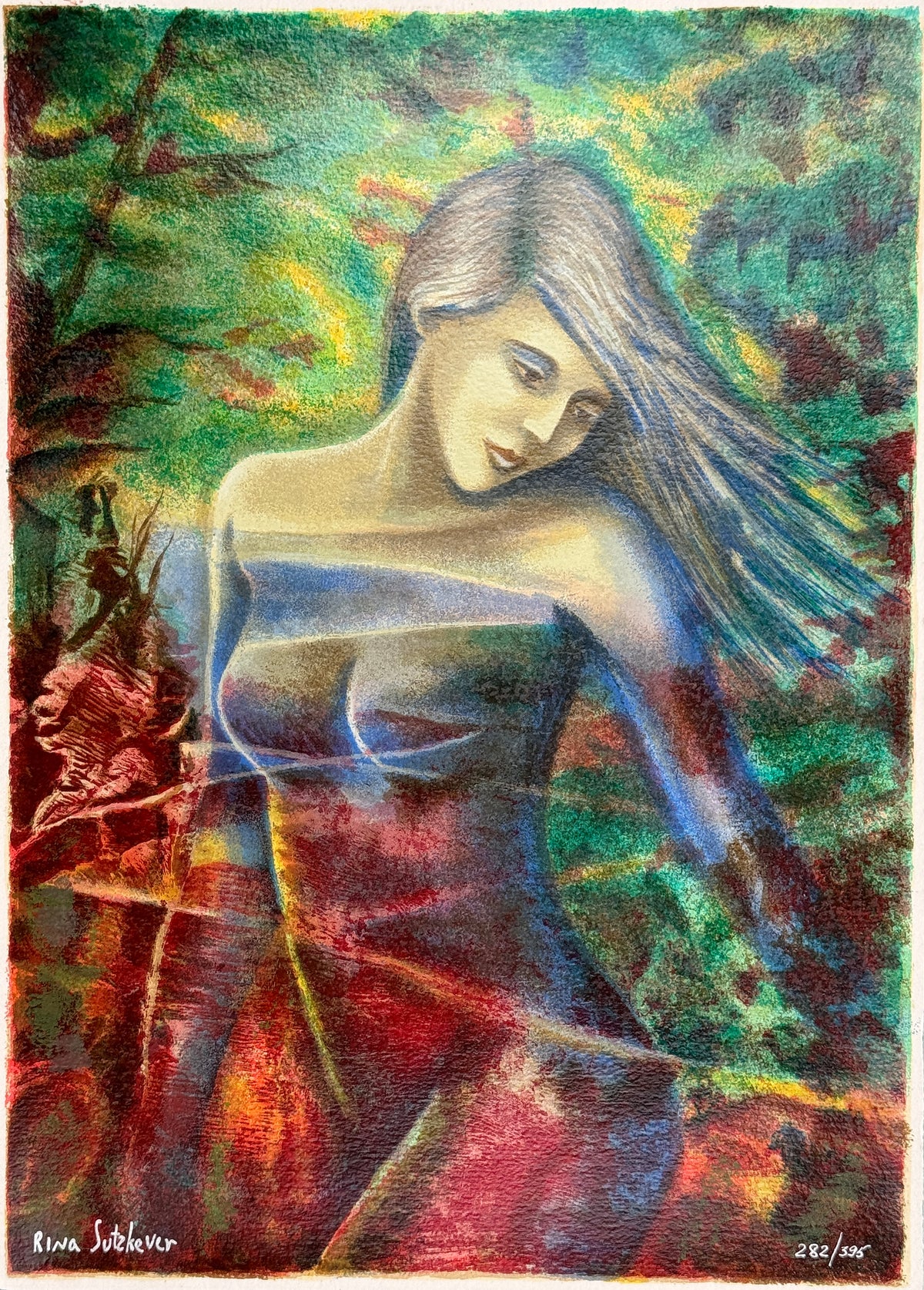 ליטוגרפיה של רינה סוצקבר, חתום.