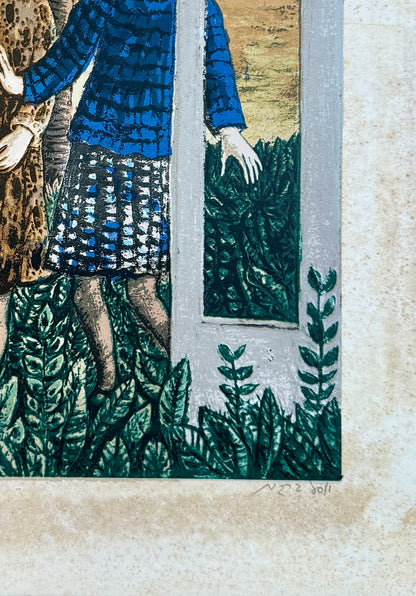חתימת האמן יוסל ברגנר בעיפרון