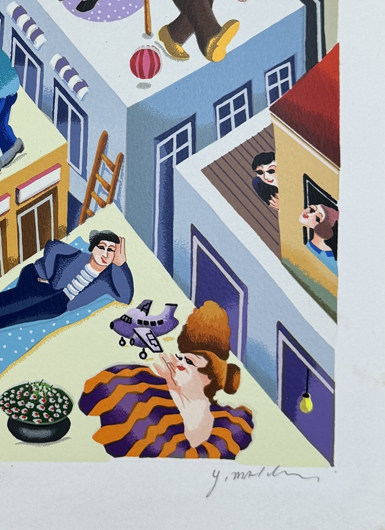 חתימת האמן יובל מאהלר בעיפרון